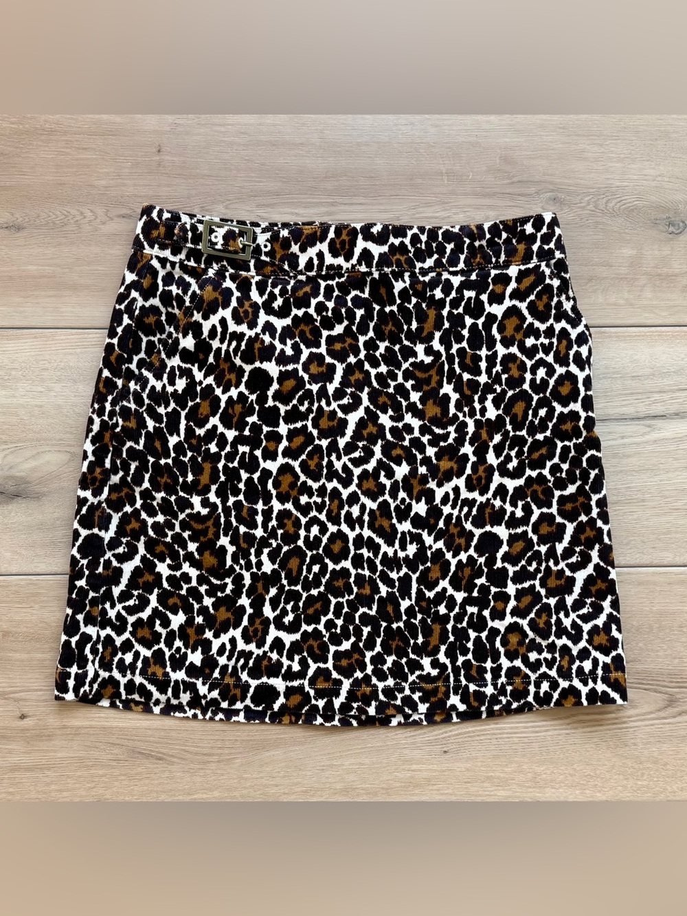 J. Crew Corduroy Cheetah Print Skirt Size 6